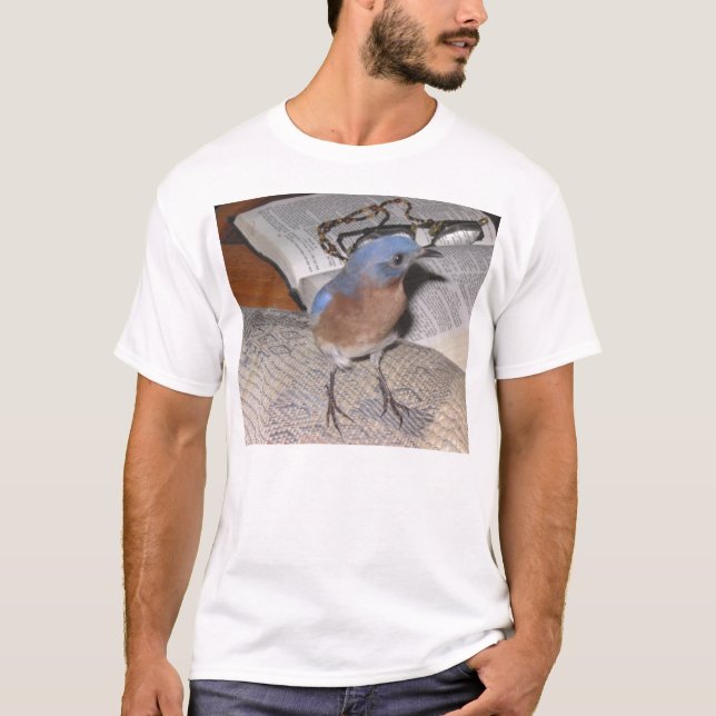 Camiseta Azul da bíblia (Frente)