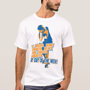 Camiseta Azul da filha de Derby do rolo