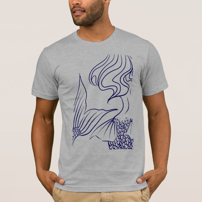 Camiseta Azul da sereia (Frente)