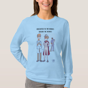 Camiseta Azul de Alavanca Longa
