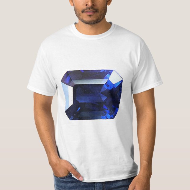 Camiseta Azul de apphire retangular (Frente)