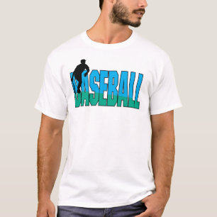 Camiseta Azul de baseball e verde