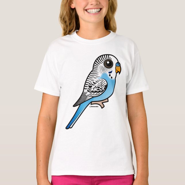 Camiseta Azul de Birdorable Budgie (Frente)