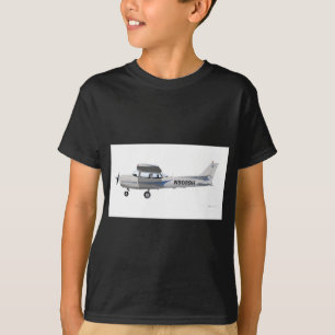 Camiseta Azul de Cessna 172 Skyhawk