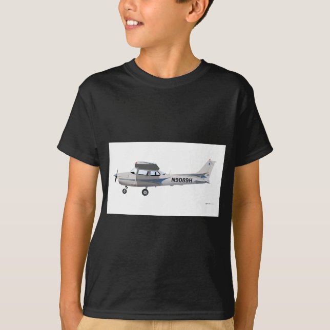 Camiseta Azul de Cessna 172 Skyhawk (Frente)