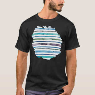 Camiseta Azul de faixa do mar náutico