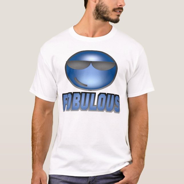 Camiseta Azul de Fobulous (Frente)