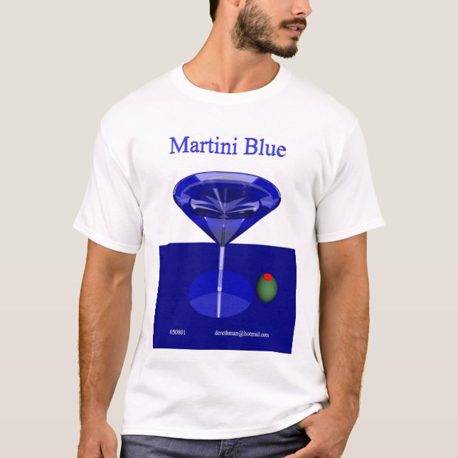 Camiseta Azul de Martini (parte dianteira) (Frente)