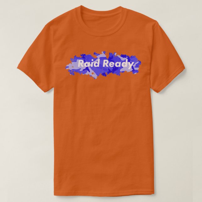 Camiseta Azul de Mod Pronto para Raid 2 (Frente do Design)