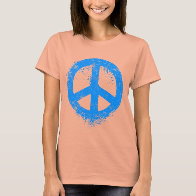 Camiseta Azul de paz líquido (Frente)