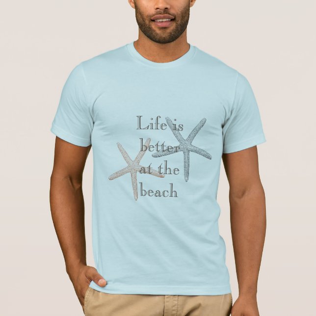 Camiseta Azul de praia (Frente)