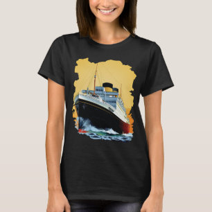 Camiseta Azul de Viagem Cruzeiro Transatlântico