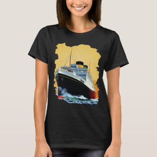 Camiseta Azul de Viagem Cruzeiro Transatlântico