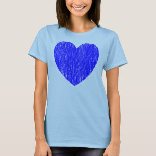 Camiseta - Azul dentro escrito