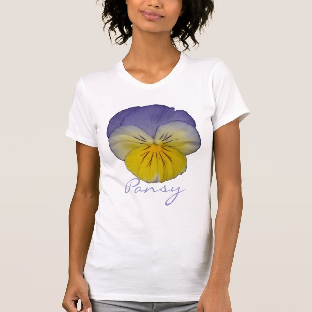 Camiseta azul do amarelo do amor perfeito 2a (Frente)