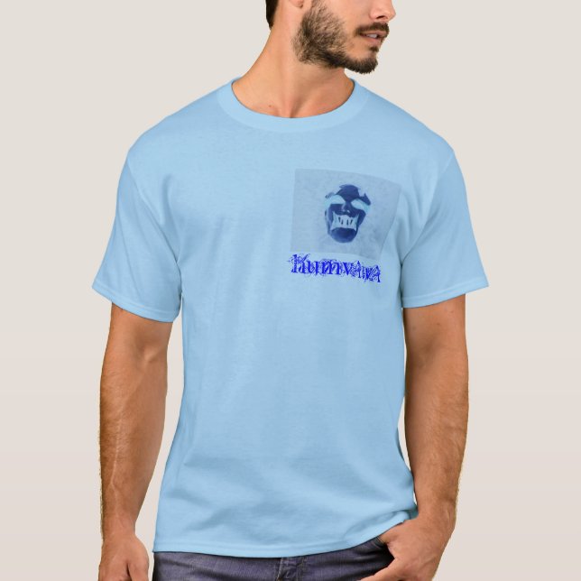 Camiseta azul do humvAwA "camisa da Anti-Vida" (Frente)