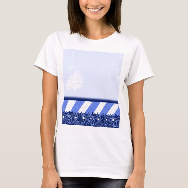 Camiseta Azul do inverno (Frente)
