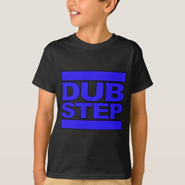 Camiseta Azul do logotipo de DUBSTEP (Frente)