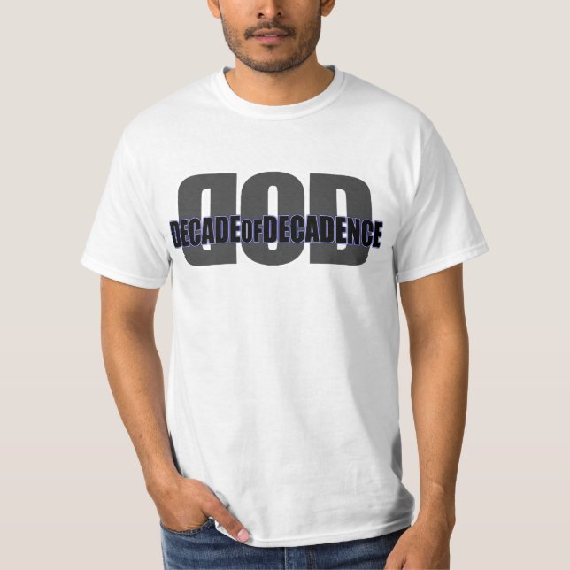 Camiseta Azul do Logotipo-T do DOD (Frente)