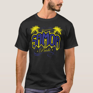 Camiseta Azul do orgulho de Samoa & Yellwo - t-shirt