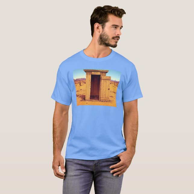 Camiseta azul do Outhouse (Frente Completa)
