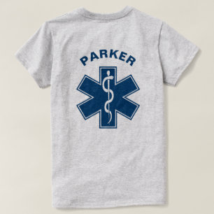 Camiseta Azul do paramédico de EMT EMS