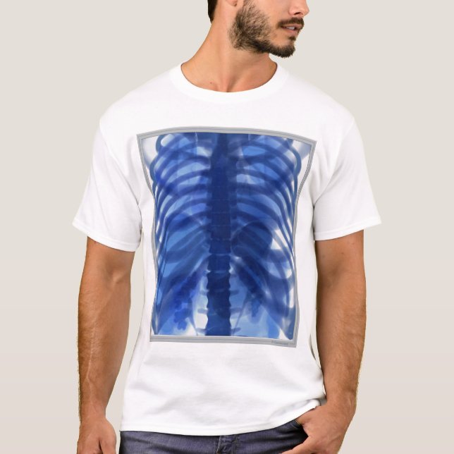 Camiseta Azul do raio X (Frente)