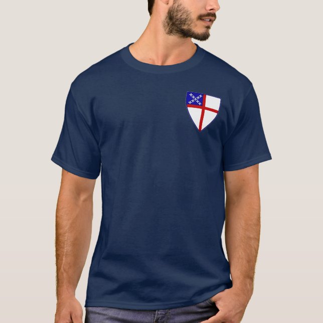 Camiseta Azul do t-shirt da manutenção programada com (Frente)
