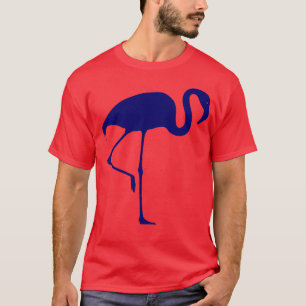 Camiseta Azul do t-shirt do flamingo