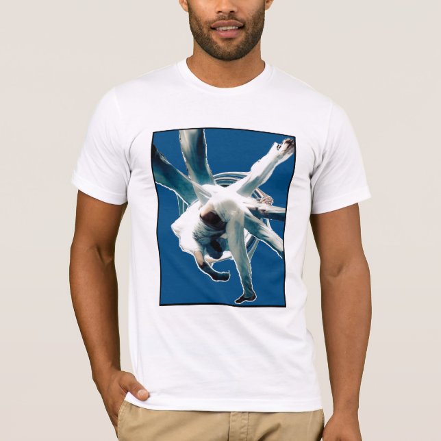 Camiseta azul dos sem mao do au (Frente)