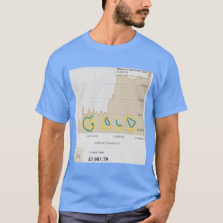 Camiseta Azul-Dourado
