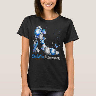 Camiseta Azul E Cinza Sensibilização Para A Diabetes De Alt