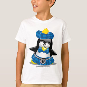 Camiseta Azul escocês do pinguim