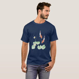 Camiseta Azul Escuro de Koi Pond Men