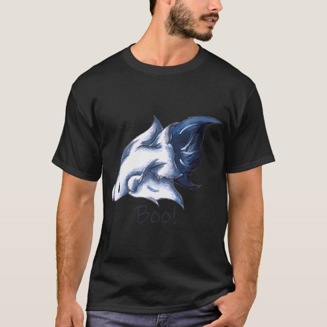Camiseta Azul Fantasmagórico (Com Texto) (Frente)