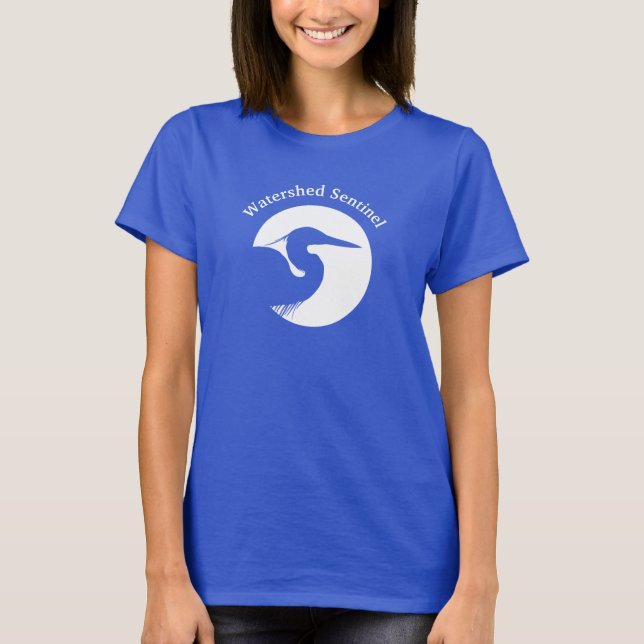 Camiseta azul feminina  (Frente)