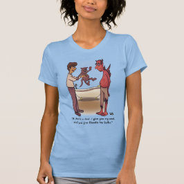 Camiseta azul feminino