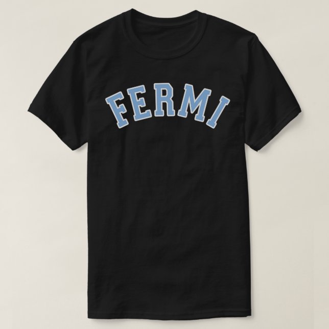 Camiseta Azul FERMI Curva Tubo (Frente do Design)