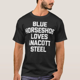 Camiseta Azul Ferradura ama Mães de estoque Engraçado de Aç