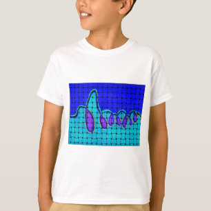 Camiseta Azul Francês Abstrato com Textura Tecida