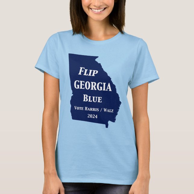 Camiseta Azul Georgia sacudir em 2024 (Frente)