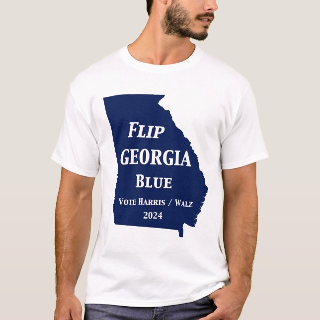 Camiseta Azul Georgia sacudir em 2024 (Frente)