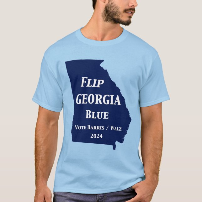 Camiseta Azul Georgia sacudir em 2024 (Frente)