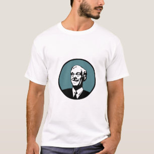 Camiseta Azul Grn do círculo de Ron Paul