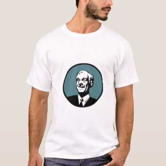 Camiseta Azul Grn do círculo de Ron Paul