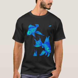 Camiseta Azul Iridescente Verde Gracioso Glorioso Dourado G