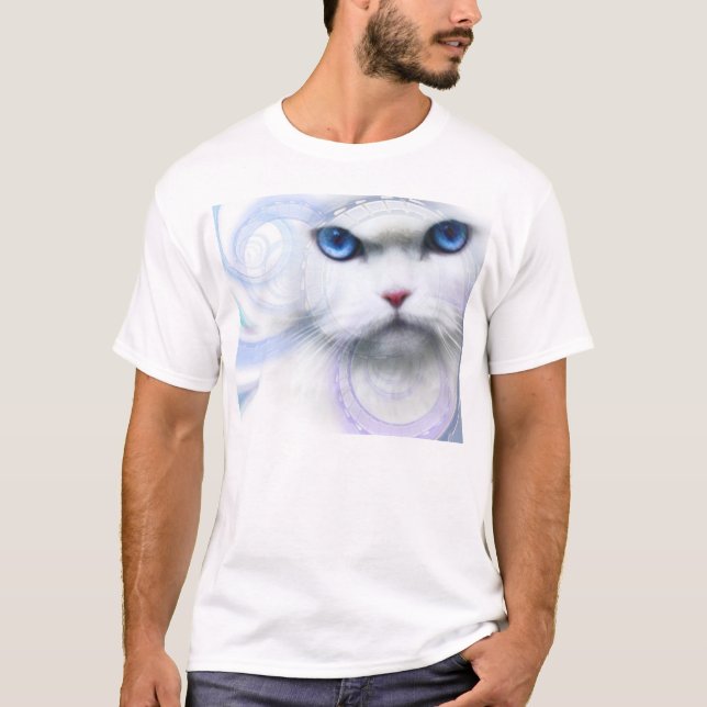 Camiseta azul legal voto eyed 2016 do gato (Frente)