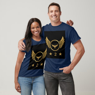 Camiseta Azul Marinho Águia Dourada Imagem Nº 2 Estampada A