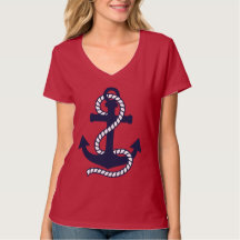 Camiseta Azul Marinho e Âncora Branca