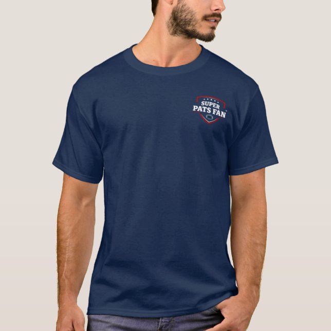 Camiseta Azul Masculina Super Fã dos Pats (Frente)